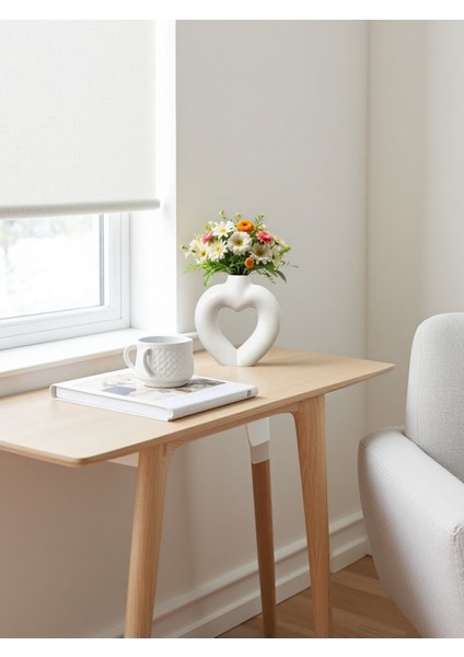 Dekoratif Kalp Figürlü Seramik Vazo | El Yapımı Özel Tasarım fırsatları