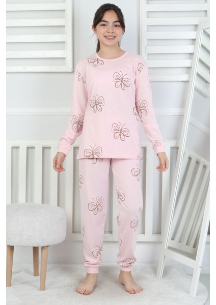 Butterfly Garden Desenli Kız Çocuk Pijama Takımı modelleri