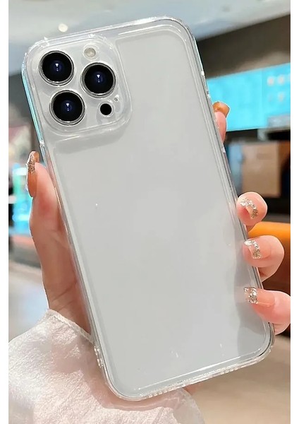 Iphone 16 Pro Max Uyumlu Desenli Lüx Şeffaf Silikon Kılıf Şeffaf modelleri