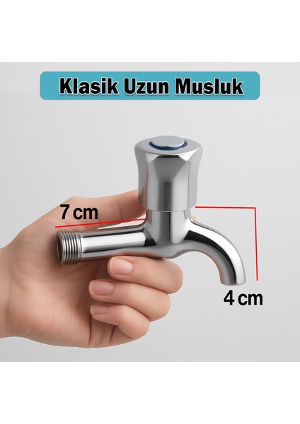 Klasik Uzun Musluk Pirinç Gövde Sızdırmaz Metal Dayanıklı Lavabo Musluğu Krom Paslanmaz Çeşme modelleri