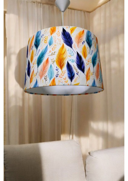 Beyaz Kumaş Tüy Model Avize 40X30 Cm, Oturma Odası, Hol ve Balkon Dekoru fiyatları