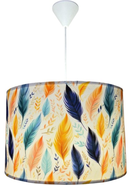 Beyaz Kumaş Tüy Model Avize 40X30 Cm, Oturma Odası, Hol ve Balkon Dekoru modelleri