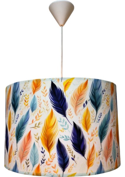 Beyaz Kumaş Tüy Model Avize 40X30 Cm, Oturma Odası, Hol ve Balkon Dekoru fırsatları