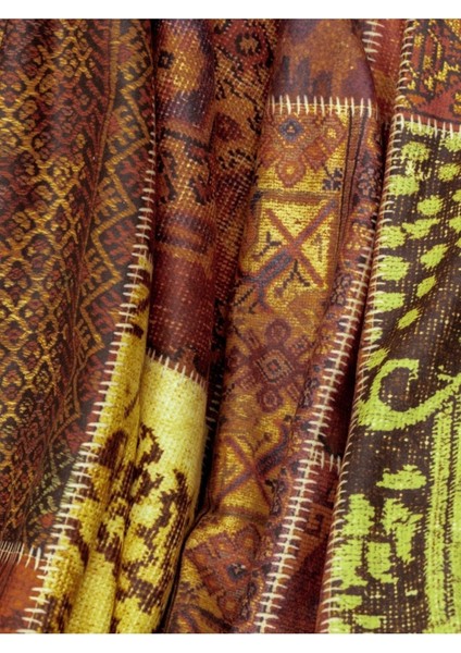 Etnik Desenli Boho 130X180 cm Koltuk ve Kanepe Şalı, Tv Battaniyesi Kiremit indirimleri