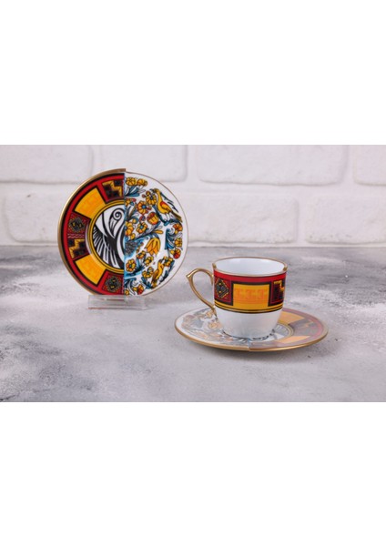 12 Parça 6 Kişilik Porselen Türk Kahvesi Fincan Takımı Cng Serisi modelleri