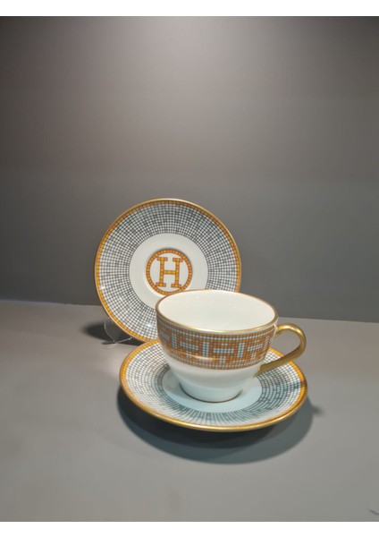 12 Parça 6 Kişilik Porselen Türk Kahvesi Fincan Takımı Hny Turuncu Serisi fırsatları
