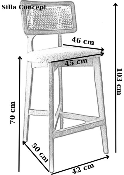 Concept 2'li Zion Bar Sandalyesi Teddy Krem Kumaş Hasırlı Naturel Ahşap Ada Sandalyesi (2 Adet) fırsatları