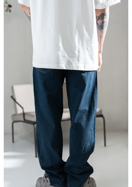 Erkek Beyaz Oversize Bol Kesim Baskılı Tişört %100 Pamuk indirimleri