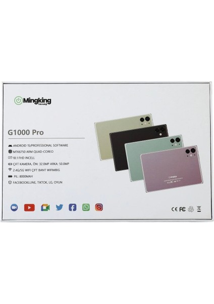 G1000 Pro Tab 16GB Ram 512GB Rom 10,1 Fhd Tablet Pc SİYAH (Tablet + Klavye + Kılıf + Kalem) modelleri