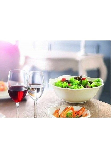 Bej 27 cm Temperli Salata Kasesi, Şık ve Dayanıklı Ev Mutfak Gereçleri