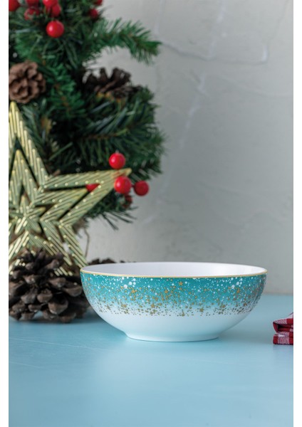 Mavi 14 cm Yılbaşı Porselen Kase, Şık ve Zarif Tasarım fiyatları