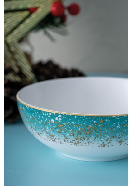 Mavi 14 cm Yılbaşı Porselen Kase, Şık ve Zarif Tasarım modelleri