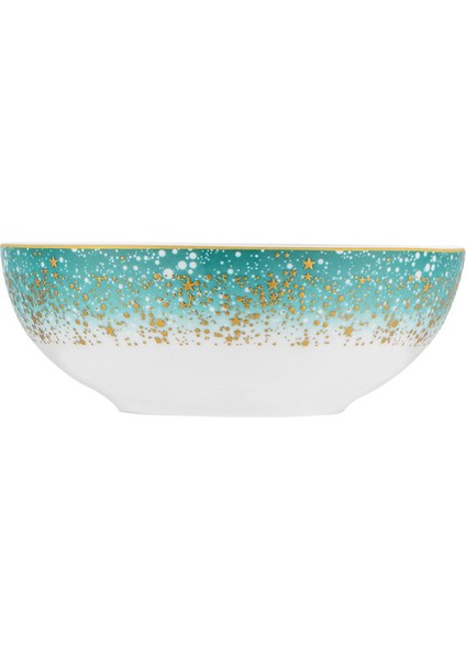 Mavi 14 cm Yılbaşı Porselen Kase, Şık ve Zarif Tasarım