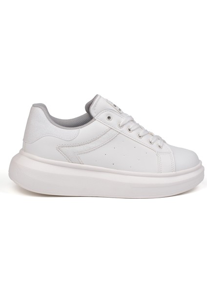 Kadın Beyaz Simli Rahat Günlük Sneaker Spor Ayakkabı fırsatları