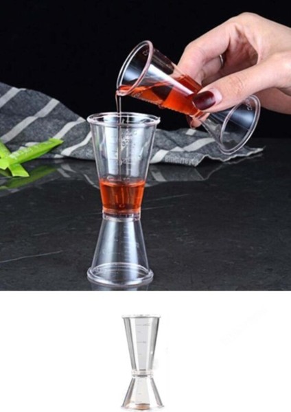Polikarbon Kokteyl Ölçüm Bardağı 10/20ML, Pratik ve Dayanıklı Tasarım