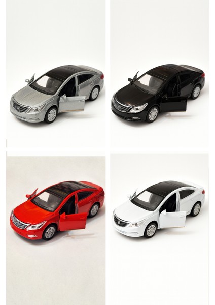 4'lü Hyundai Azera Demir Oyuncak Araba | Çek Bırak | 12CM | 4 Renk