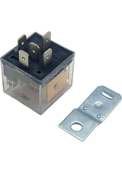24V Röle 5 Uçlu 40 A Işıklı Şeffaf (Çift Platin) (30-85-86-87-87A)