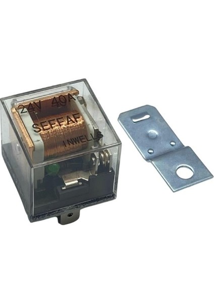 24V Röle 5 Uçlu 40 A Işıklı Şeffaf (Çift Platin) (30-85-86-87-87A) fiyatları