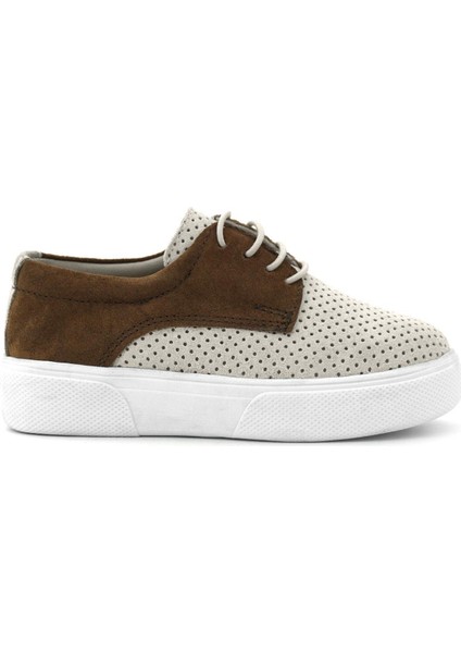 Hakiki Deri Beyaz Taba Lastikli Erkek Çocuk Günlük Ayakkabı modelleri