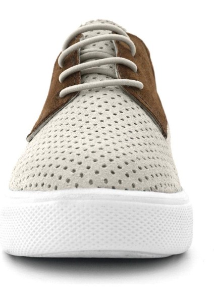 Hakiki Deri Beyaz Taba Lastikli Erkek Çocuk Günlük Ayakkabı fırsatları