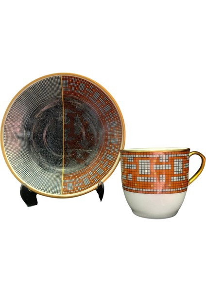 4 Parça 2 Kişilik Porselen Türk Kahvesi Fincan Takımı Hny Serisi