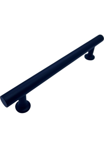 Çekmece Kapak Kulbu Alüminyum Metal Siyah Boya T Bar ( Düz Çubuk) Kulp Mobilya Mutfak