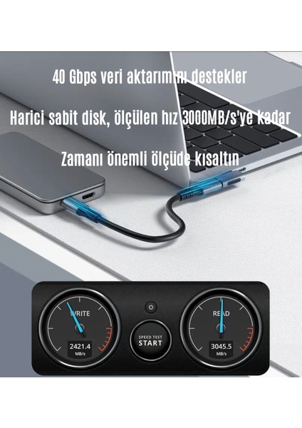 240W 8K 40 Gbps Çevirici Dönüştürücü Adaptör Ce Lisanslı Orjinal Son Nesil Teknoloji fırsatları