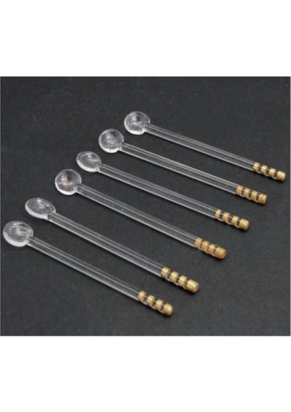 Şık Yaldızlı Lüx Cam Çay Kaşığı 6'lı Set, Zarif ve Dayanıklı Tasarım fiyatları