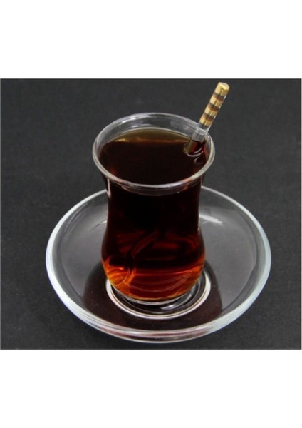 Şık Yaldızlı Lüx Cam Çay Kaşığı 6'lı Set, Zarif ve Dayanıklı Tasarım fırsatları