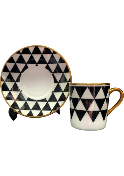 4 Parça 2 Kişilik Porselen Türk Kahvesi Fincan Takımı Trg Serisi