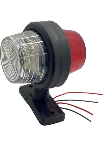 24V Takoz Lambası Küpe Tip Kırmızı-Beyaz (Ledli)