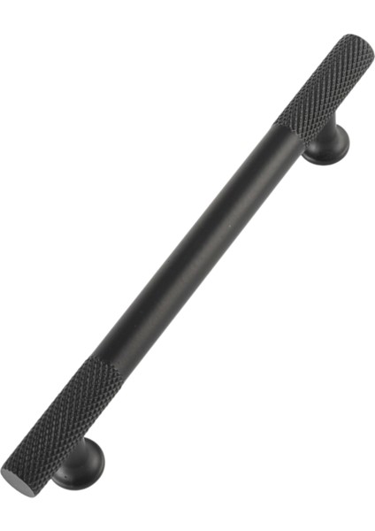 Çekmece Kapak Kulbu Alüminyum Metal Siyah Boya T Bar ( Tırtıklı Çubuk) Kulp Mobilya Mutfak