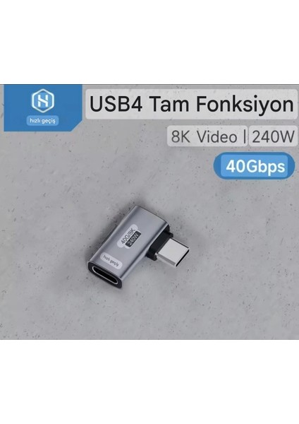 240W 8K 40 Gbps Çevirici Dönüştürücü Adaptör Ce Lisanslı Orjinal Son Nesil Teknoloji