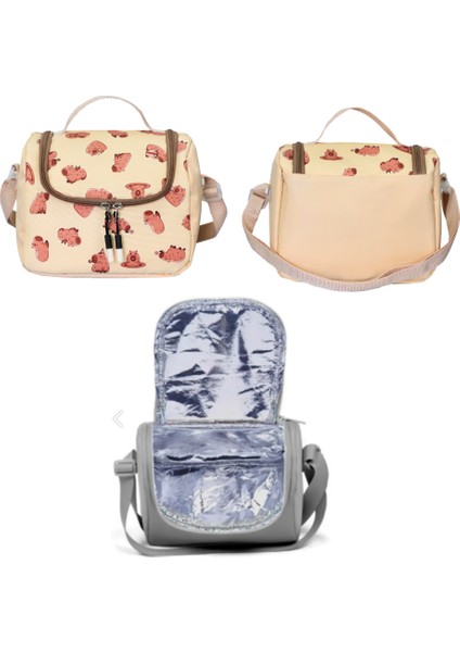 Kız Okul Çantası 3'lü Okul Çantası Çanta+Termoslu Beslenme+Kalemlik Komple Astarlı modelleri