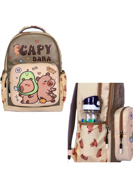 Kız Okul Çantası 3'lü Okul Çantası Çanta+Termoslu Beslenme+Kalemlik Komple Astarlı indirimleri