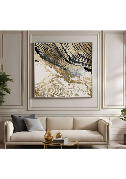 |metal Çerçeveli Kanvas Tablo Gold Bohem Deseni |ckkare