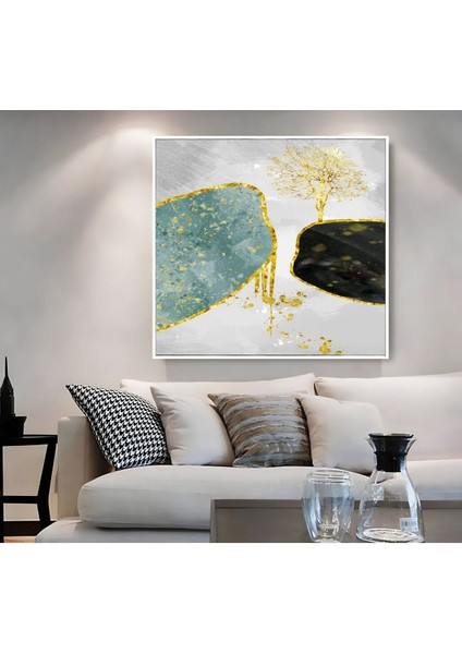 |metal Çerçeveli Kanvas Tablo Soyut Ağaç Modeli |ckkare fiyatları