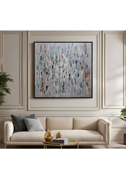 |metal Çerçeveli Kanvas Tablo Soft Soyut Model 03 |ckkare