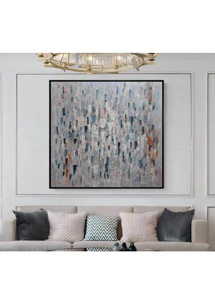 |metal Çerçeveli Kanvas Tablo Soft Soyut Model 03 |ckkare modelleri