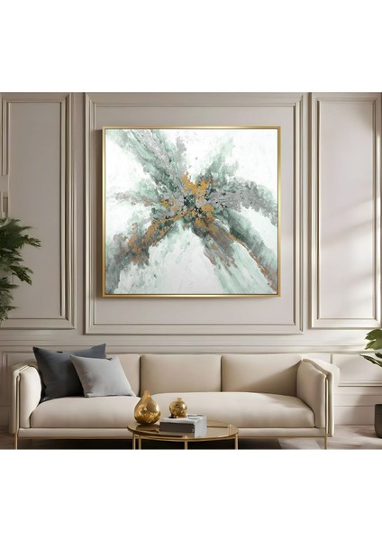 |metal Çerçeveli Kanvas Tablo Lacivert Soyut Desenli Model |ckkare fiyatları