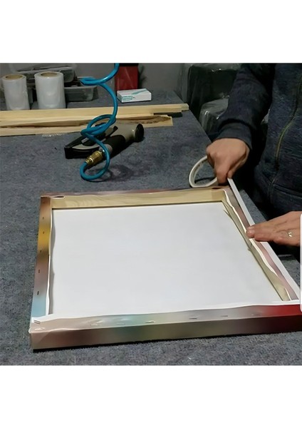 |metal Çerçeveli Kanvas Tablo Lacivert Soyut Desenli Model |ckkare