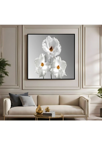|metal Çerçeveli Kanvas Tablo Sevilen Beyaz Çiçek Modeli |ckkare fiyatları