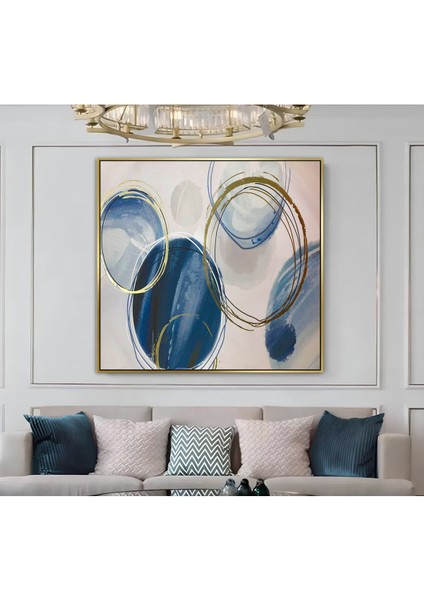|metal Çerçeveli Kanvas Tablo Soyut Geometrik Desen |ckkare