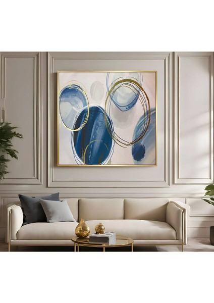 |metal Çerçeveli Kanvas Tablo Soyut Geometrik Desen |ckkare fiyatları