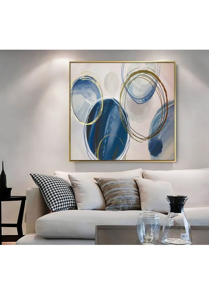 |metal Çerçeveli Kanvas Tablo Soyut Geometrik Desen |ckkare modelleri