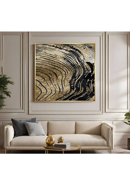 |metal Çerçeveli Kanvas Tablo Bohem Soyut Desenli Model |ckkare