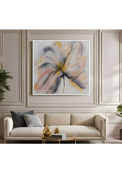 |metal Çerçeveli Kanvas Tablo Soft Renk Çiçek Modeli |ckkare fiyatları