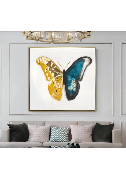 |metal Çerçeveli Kanvas Tablo Kelebek Desen |ckkare modelleri