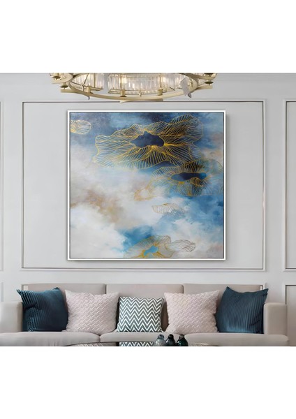 |metal Çerçeveli Kanvas Tablo Soft Soyut Desenli |ckkare modelleri