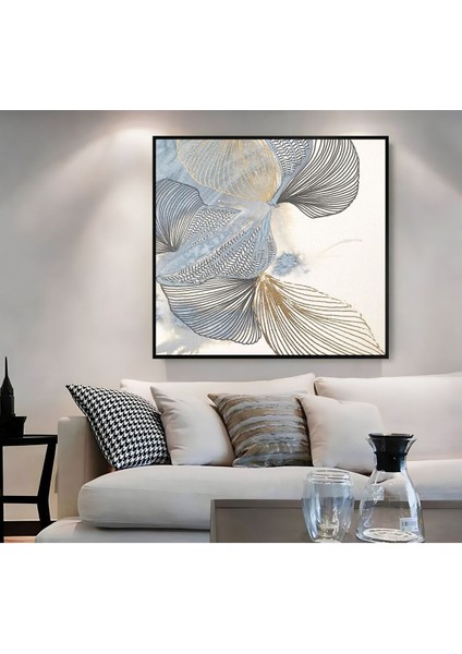 |metal Çerçeveli Kanvas Tablo Soft Soyut Model 02 |ckkare